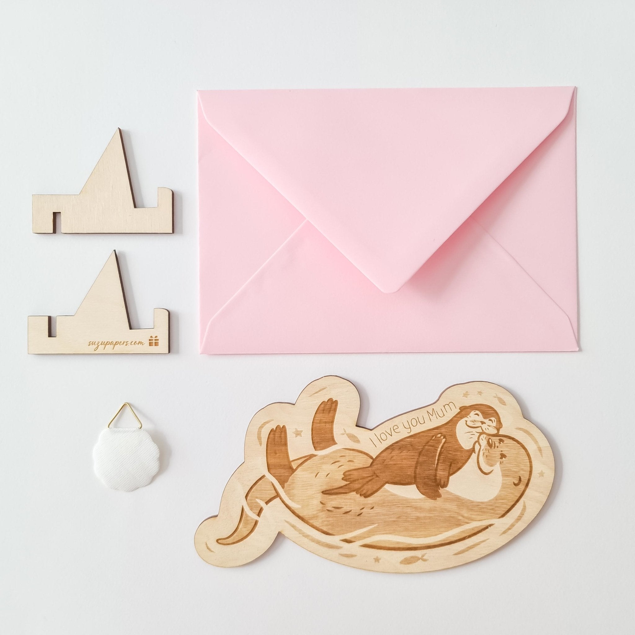Muttertagskarte Otter-Mama - Suzu Papers