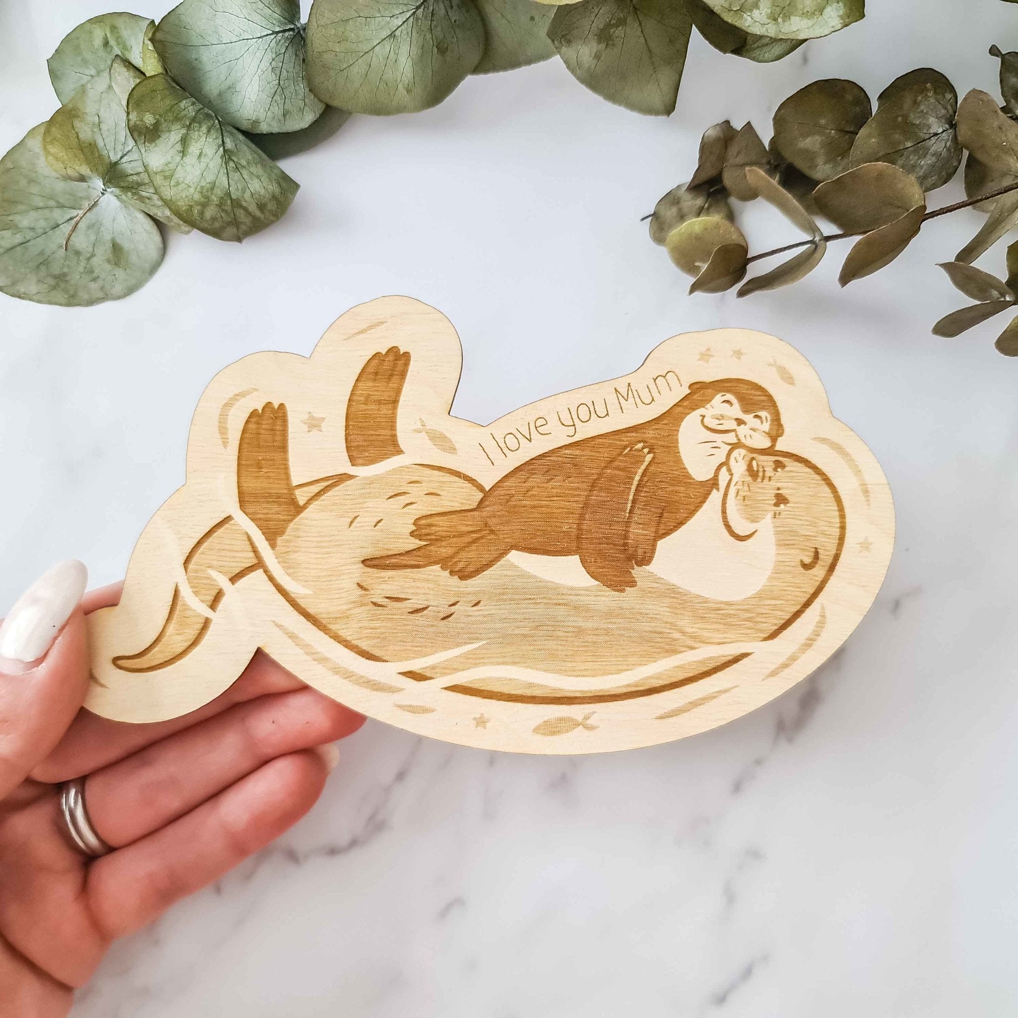Muttertagskarte Otter-Mama - Suzu Papers