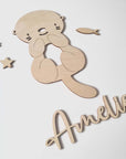 Kinderzimmer Türschild mit Otter-Motiv - Suzu Papers