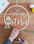 Osterkranz Tür - Deko Hauseingang Ostern - Suzu Papers