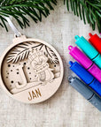 Personalisierte Weihnachtskugeln bemalen - Weihnachtskugeln Tiere - Suzu Papers