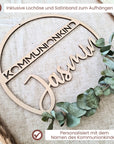 Personalisierter Türkranz Kommunion – Kommunionkranz - Suzu Papers