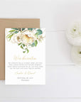 Save the Date Karte Green&Cream - Suzu Papers