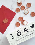 Siegel-Sticker selbstklebend aus Wachs Wir heiraten, 15 Stück - Suzu Papers
