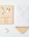 Karte zur Taufe personalisiert aus Holz - Suzu Papers