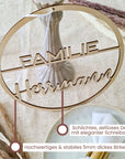 Türkranz Familie - Personalisiertes Hochzeitsgeschenk Geld - Suzu Papers