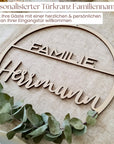 Türkranz Familie - Personalisiertes Hochzeitsgeschenk Geld - Suzu Papers