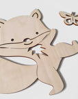 Türschild Kinderzimmer Holz mit Fuchs-Motiv - Suzu Papers