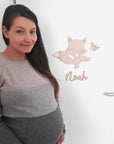 Türschild Kinderzimmer Holz mit Fuchs-Motiv - Suzu Papers