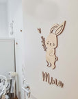 Türschild Name Kinderzimmer mit Hase-Motiv - Suzu Papers