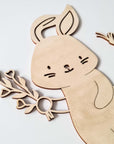Türschild Name Kinderzimmer mit Hase-Motiv - Suzu Papers