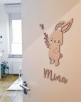 Türschild Name Kinderzimmer mit Hase-Motiv - Suzu Papers