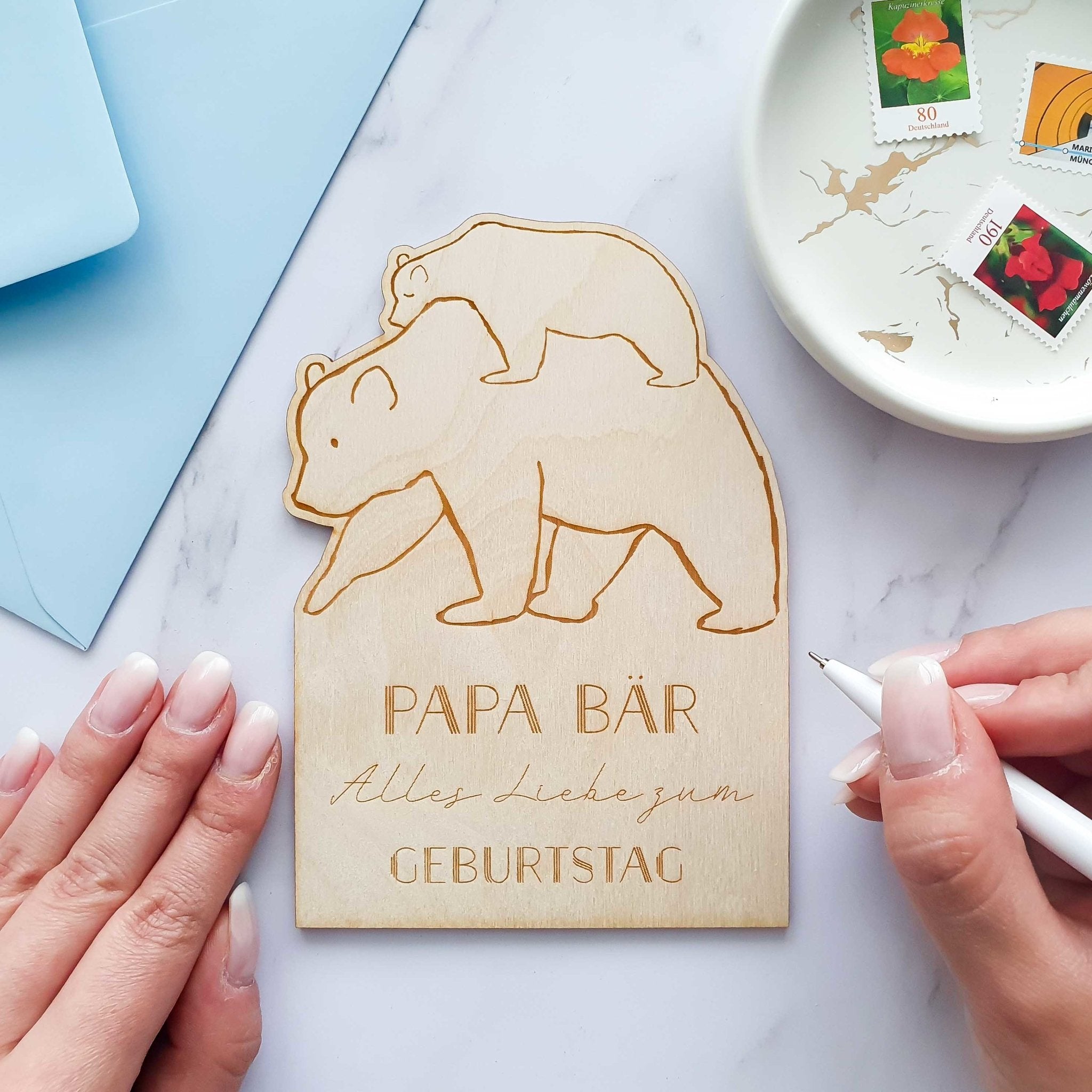 Vatertag Bär Karte | Geburtstagskarte Papabär - Suzu Papers