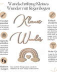 Wanddeko Kinderzimmer Holz - Kleines Wunder mit Regenbogen-Motiv - Suzu Papers