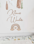 Wanddeko Kinderzimmer Holz - Kleines Wunder mit Regenbogen-Motiv - Suzu Papers
