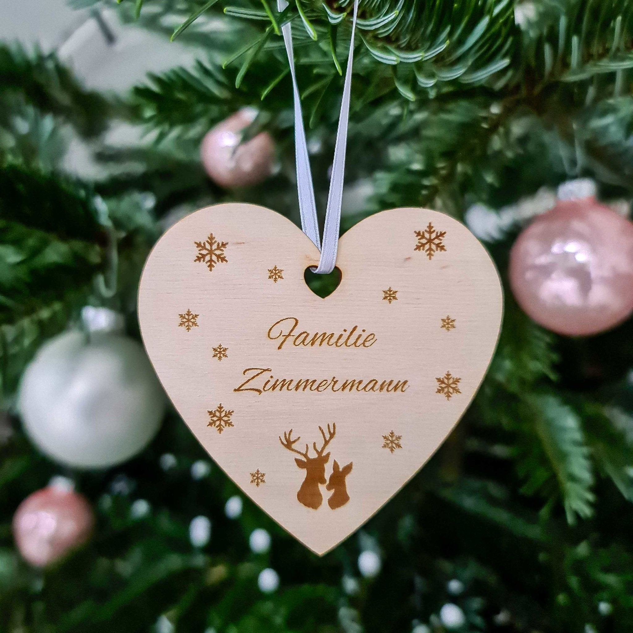 Geschenkanhänger Weihnachten personalisiert mit Sternen 4-teilig