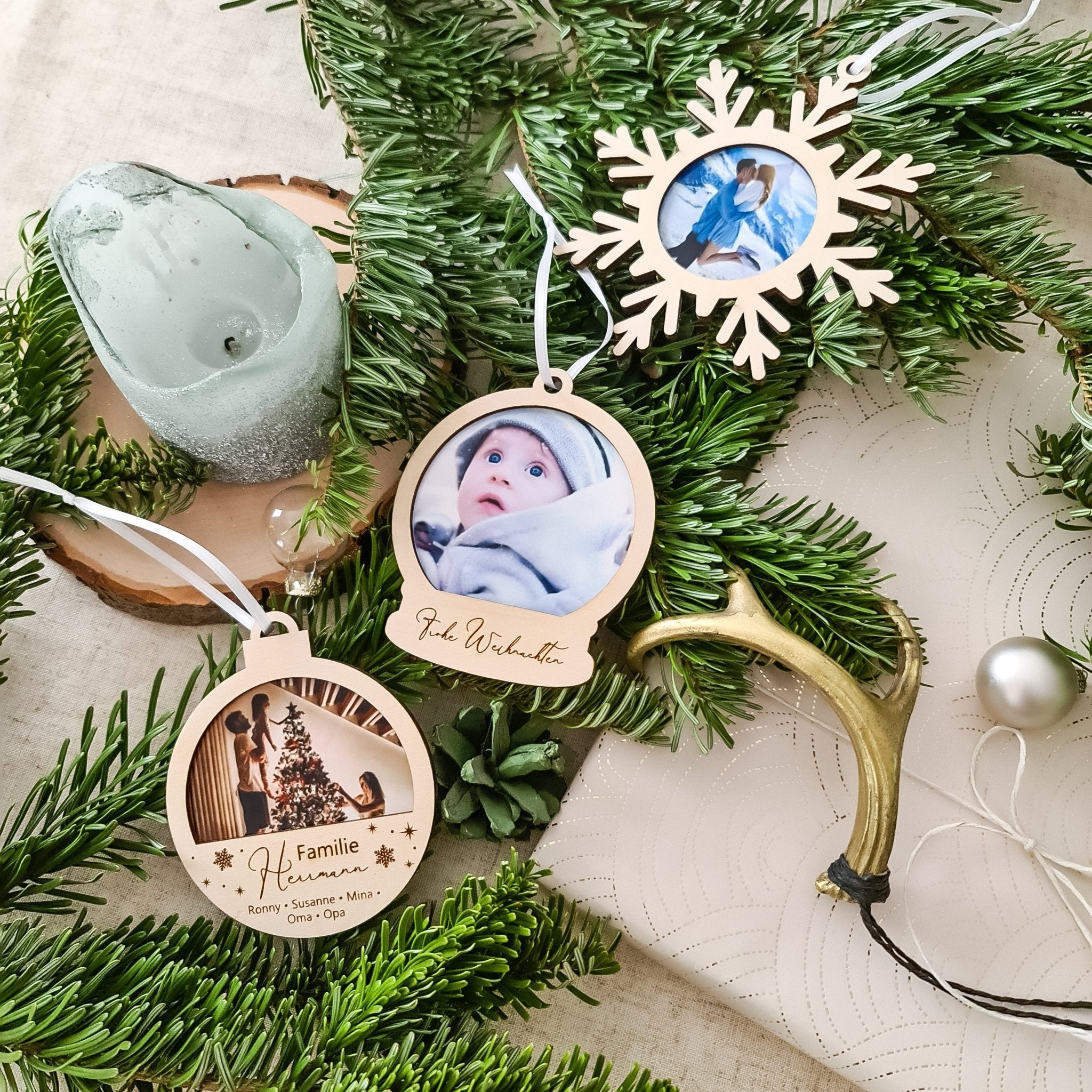 Weihnachtskugel mit Foto - Suzu Papers