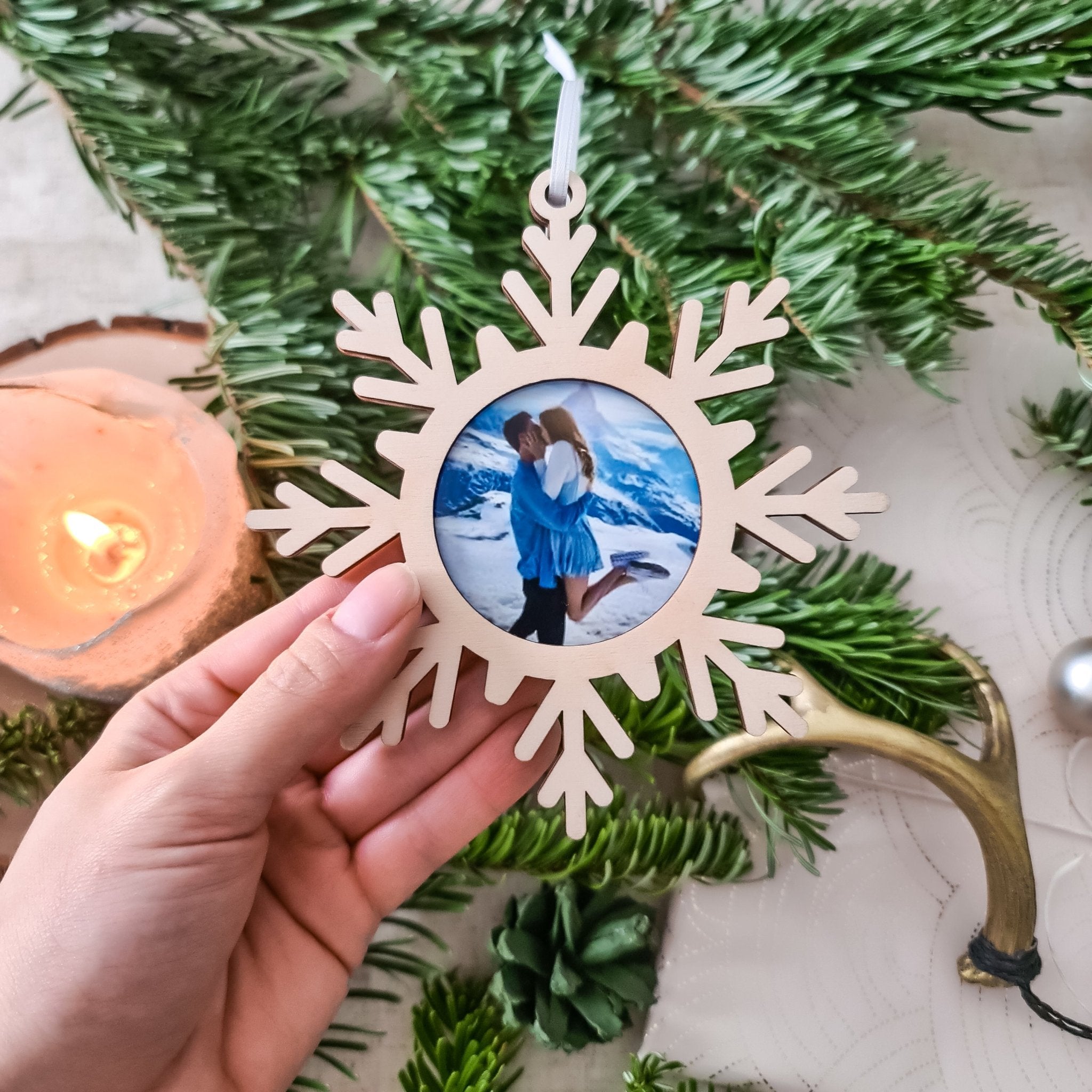 Weihnachtskugel mit Foto - Suzu Papers