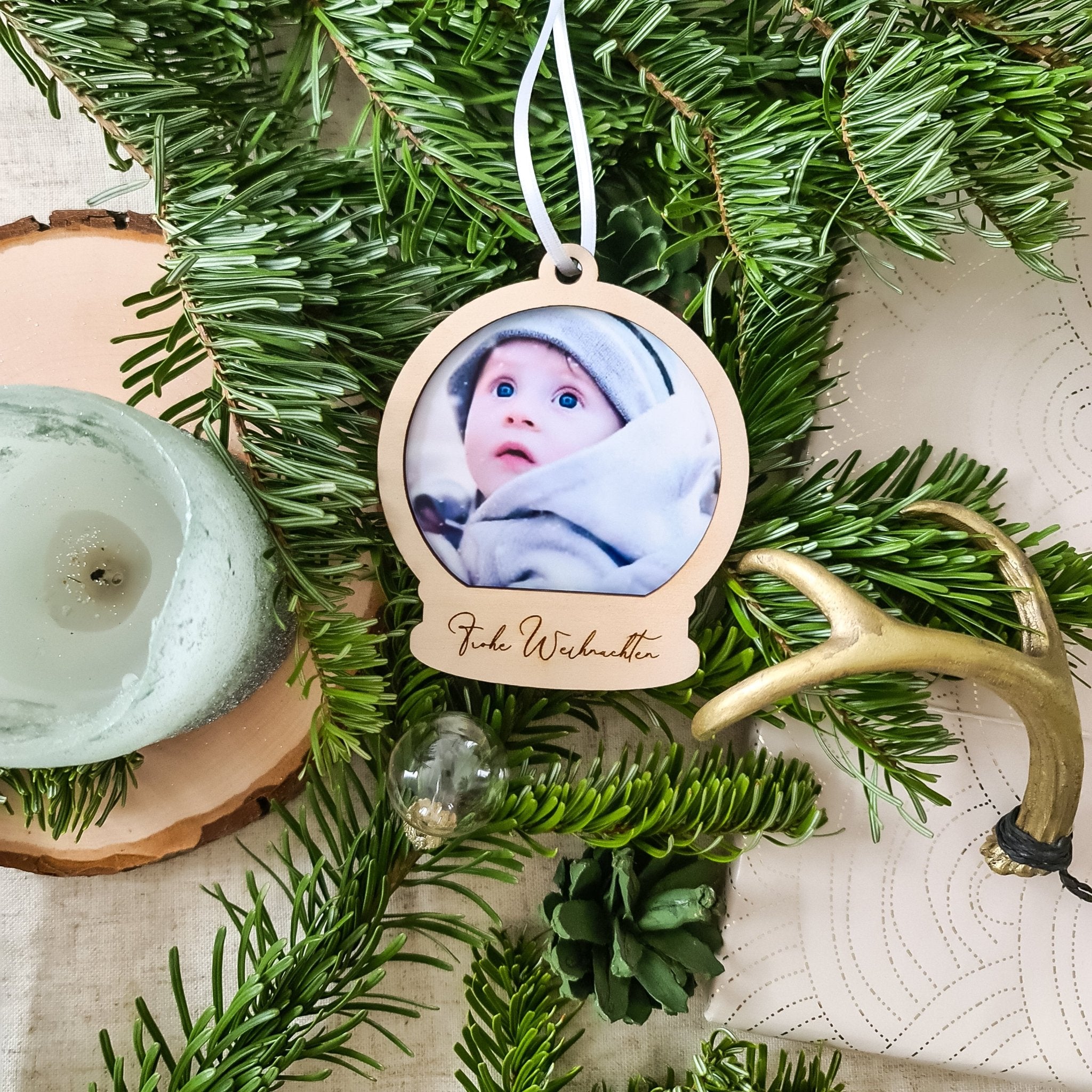 Weihnachtskugel mit Foto - Suzu Papers