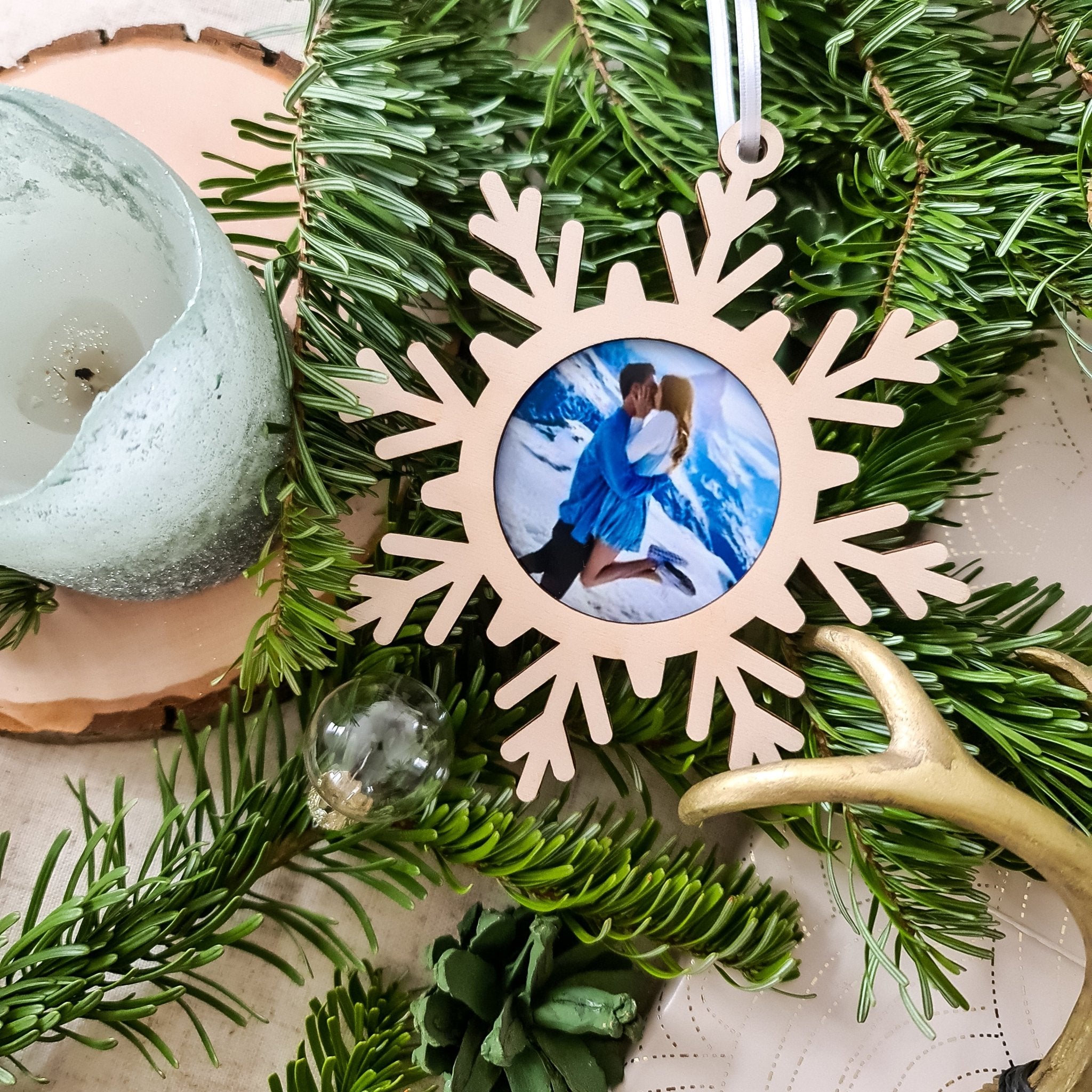 Weihnachtskugel mit Foto - Suzu Papers