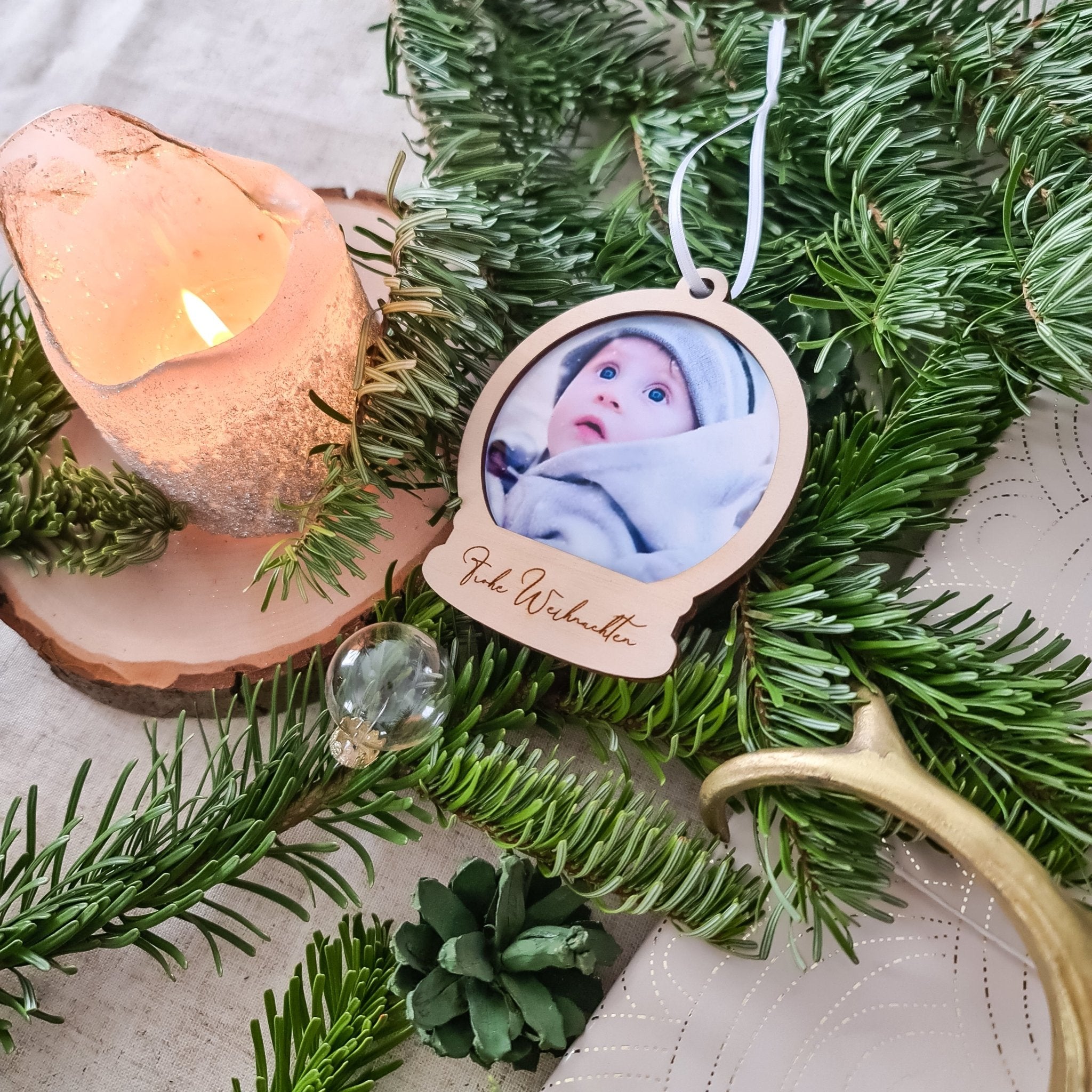 Weihnachtskugel mit Foto - Suzu Papers