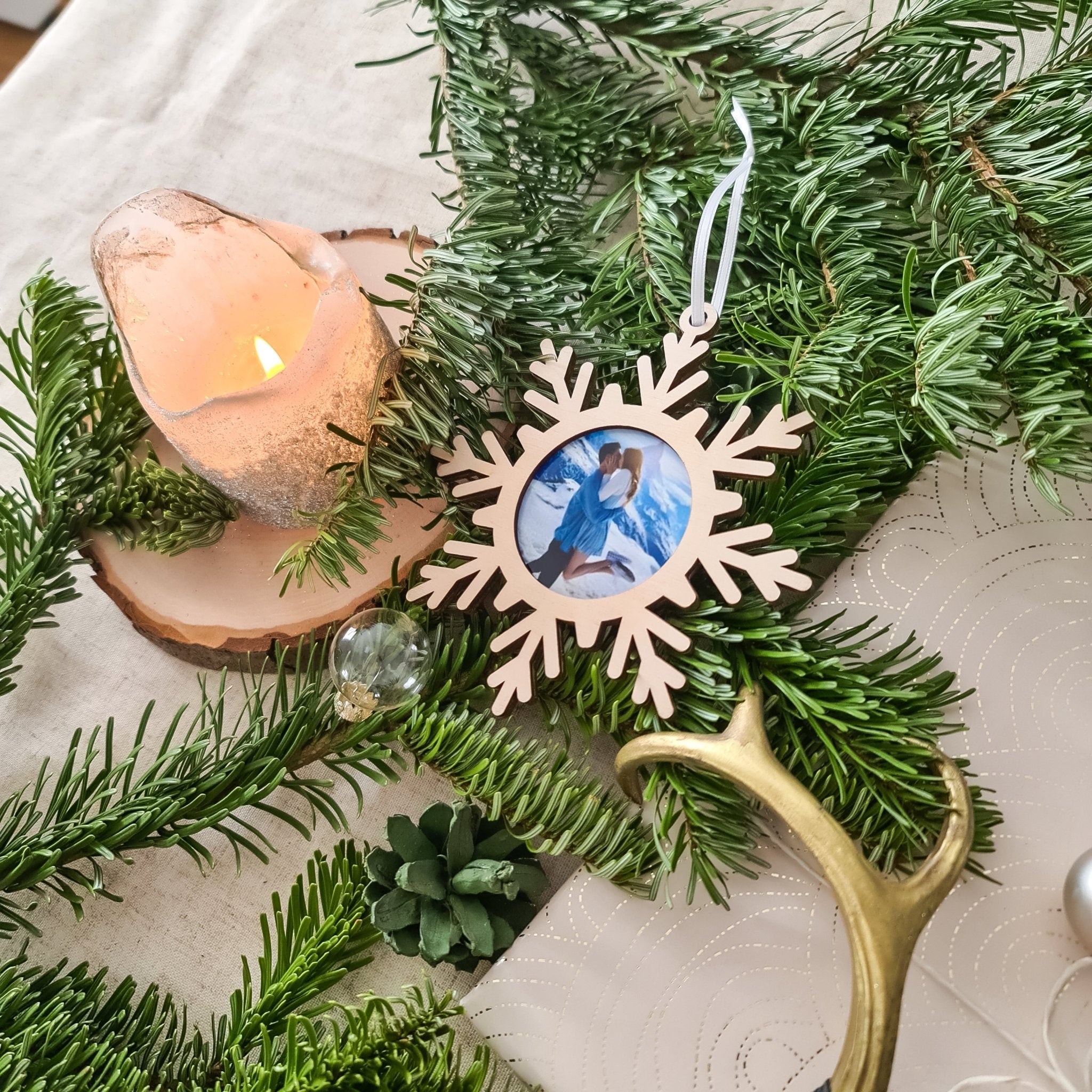 Weihnachtskugel mit Foto - Suzu Papers