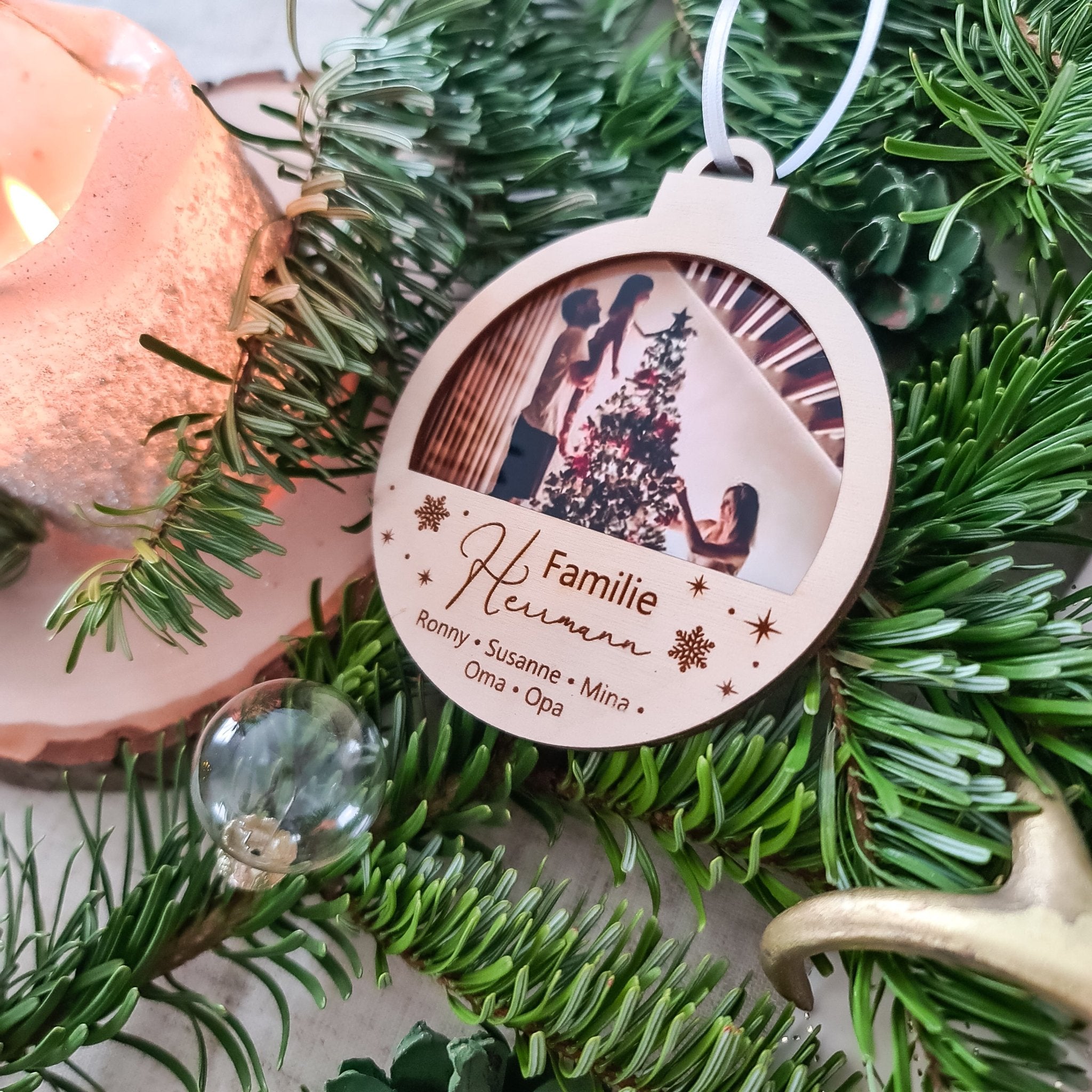 Weihnachtskugel mit Foto - Suzu Papers