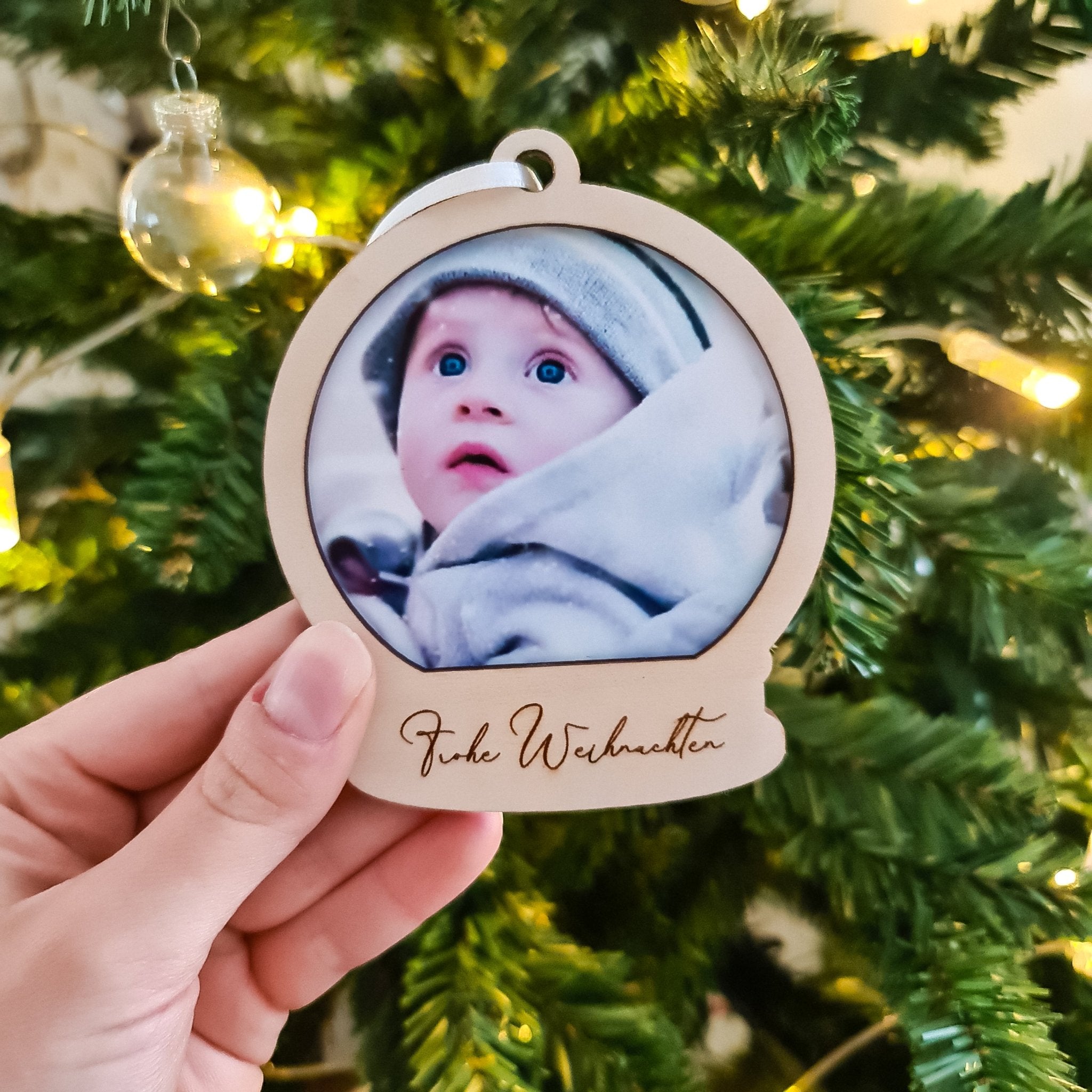 Weihnachtskugel mit Foto - Suzu Papers