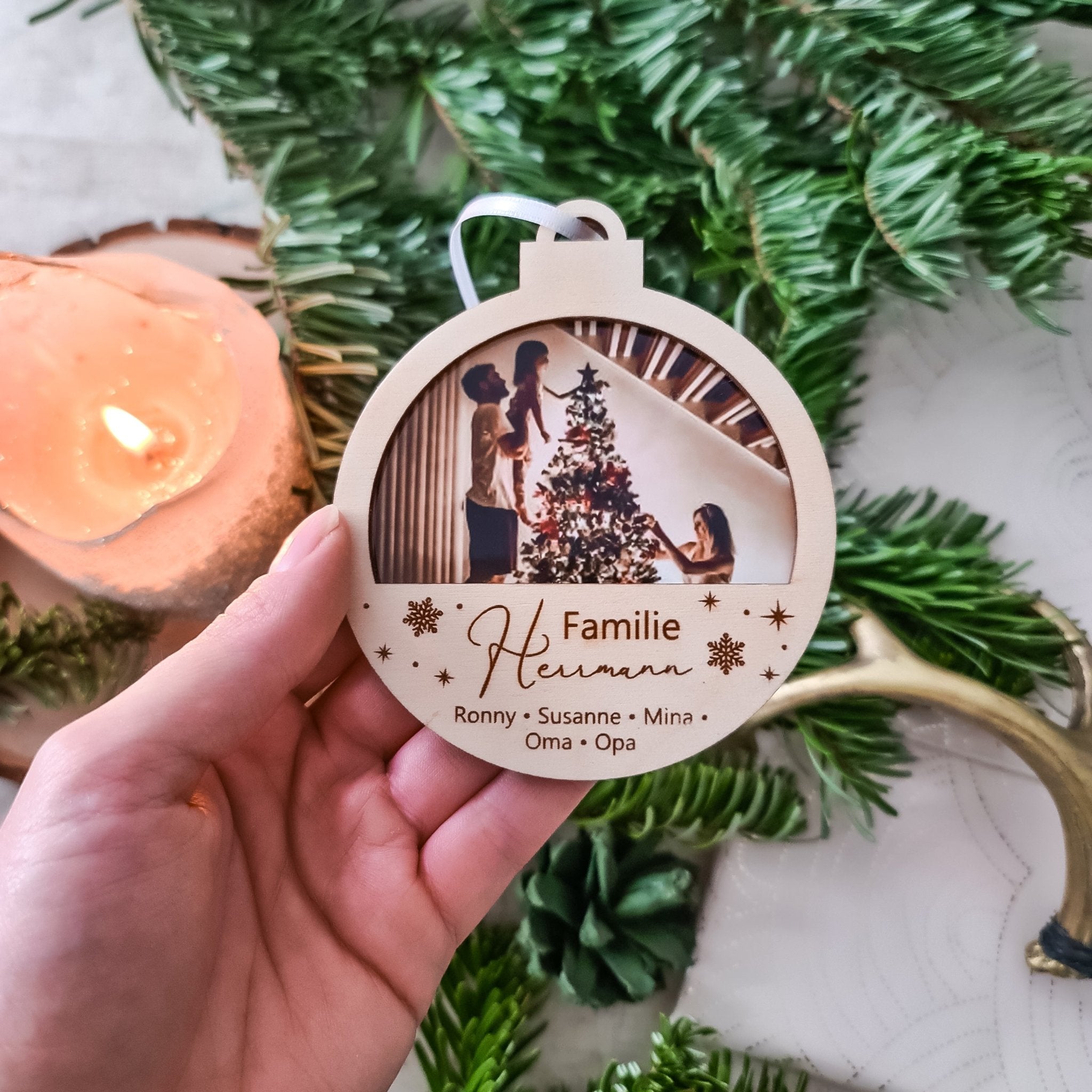 Weihnachtskugel mit Foto - Suzu Papers