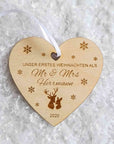 Weihnachtskugel Holz Mr&Mrs - Suzu Papers