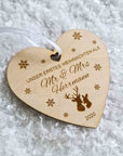 Weihnachtskugel Holz Mr&Mrs - Suzu Papers
