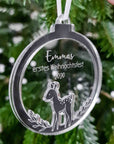 Weihnachtskugel Baby mit Reh-Motiv aus Acryl - Suzu Papers