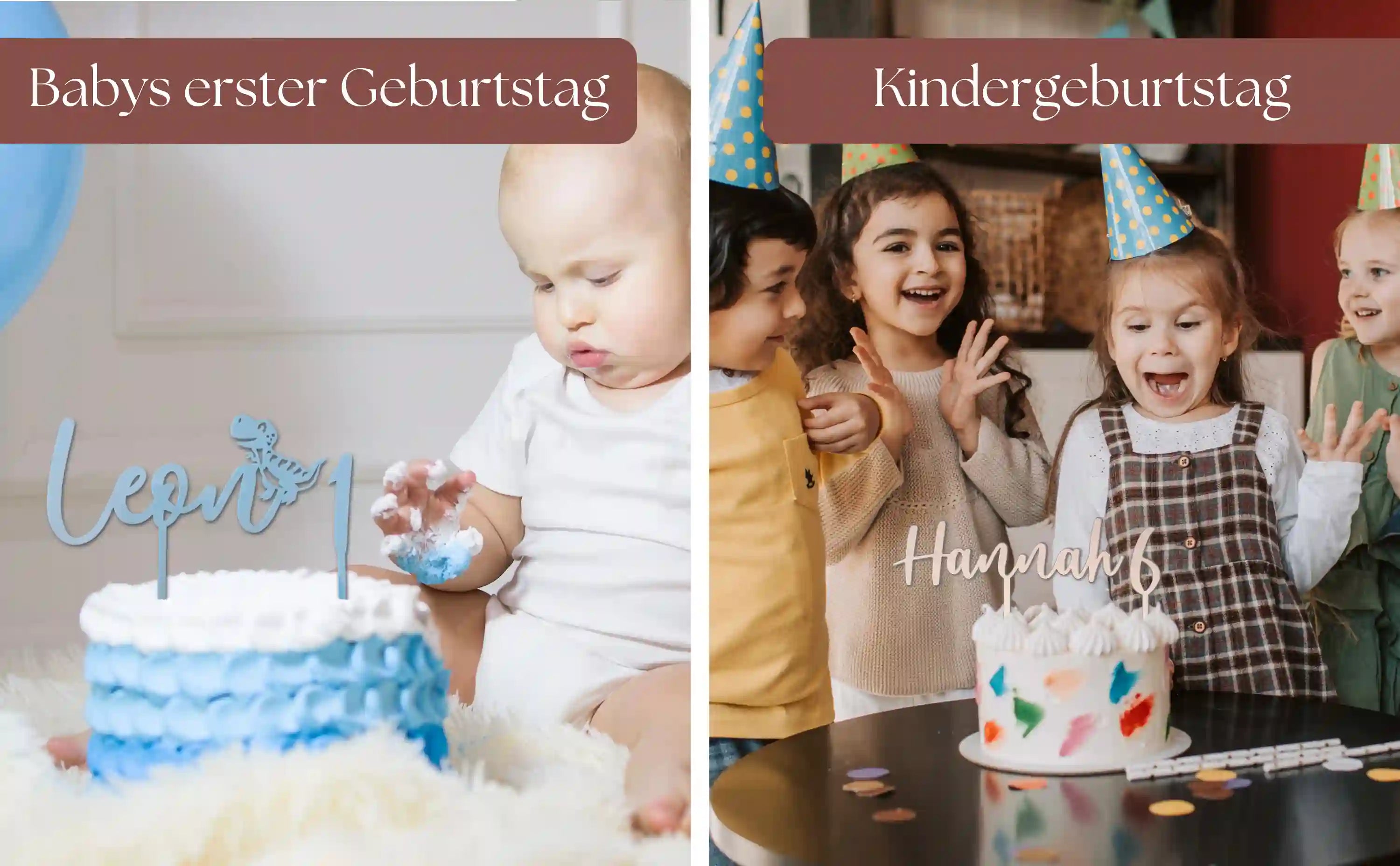Cake Topper Geburtstag für Babys erster Geburtstag und Kindergeburtstag