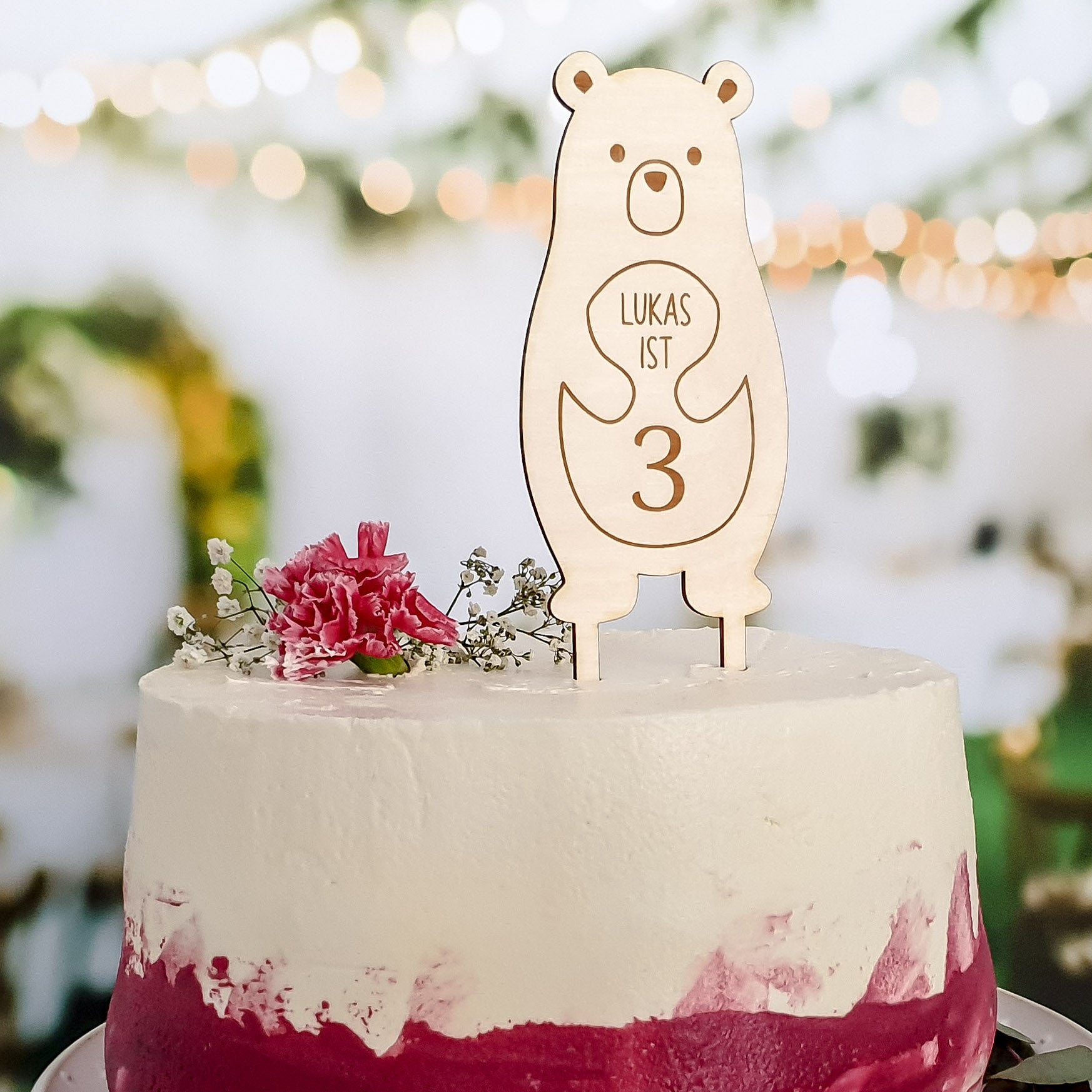 30. Geburtstag Tortenaufsatz Aus Acryl – Schwarz, Elegant Mit Kursivem 'Thirty' | Kuchendekoration