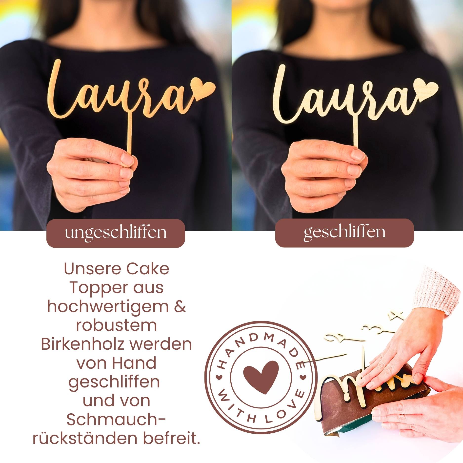 Cake Topper Name - Tortendeko Geburtstag - Suzu Papers