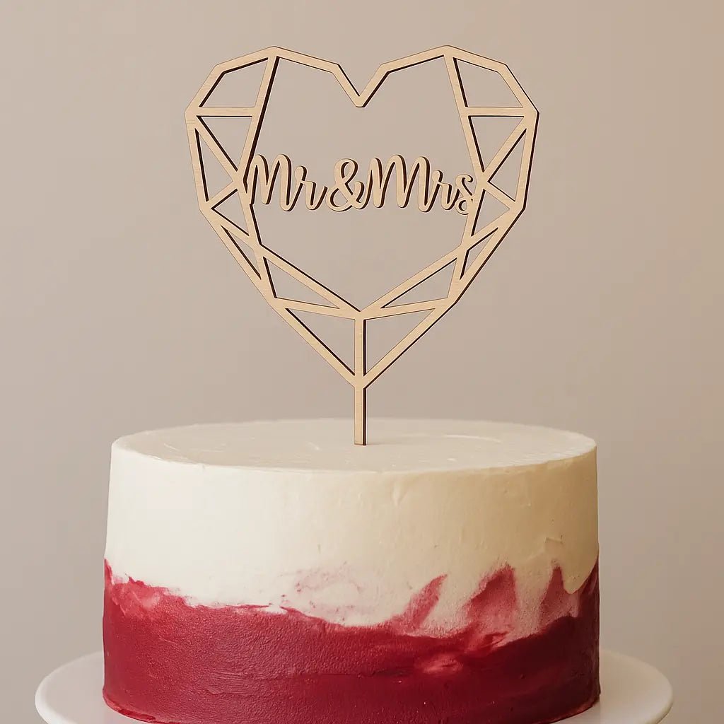 Mr & Mrs Cake Topper - Hochzeitstopper - Suzu Papers