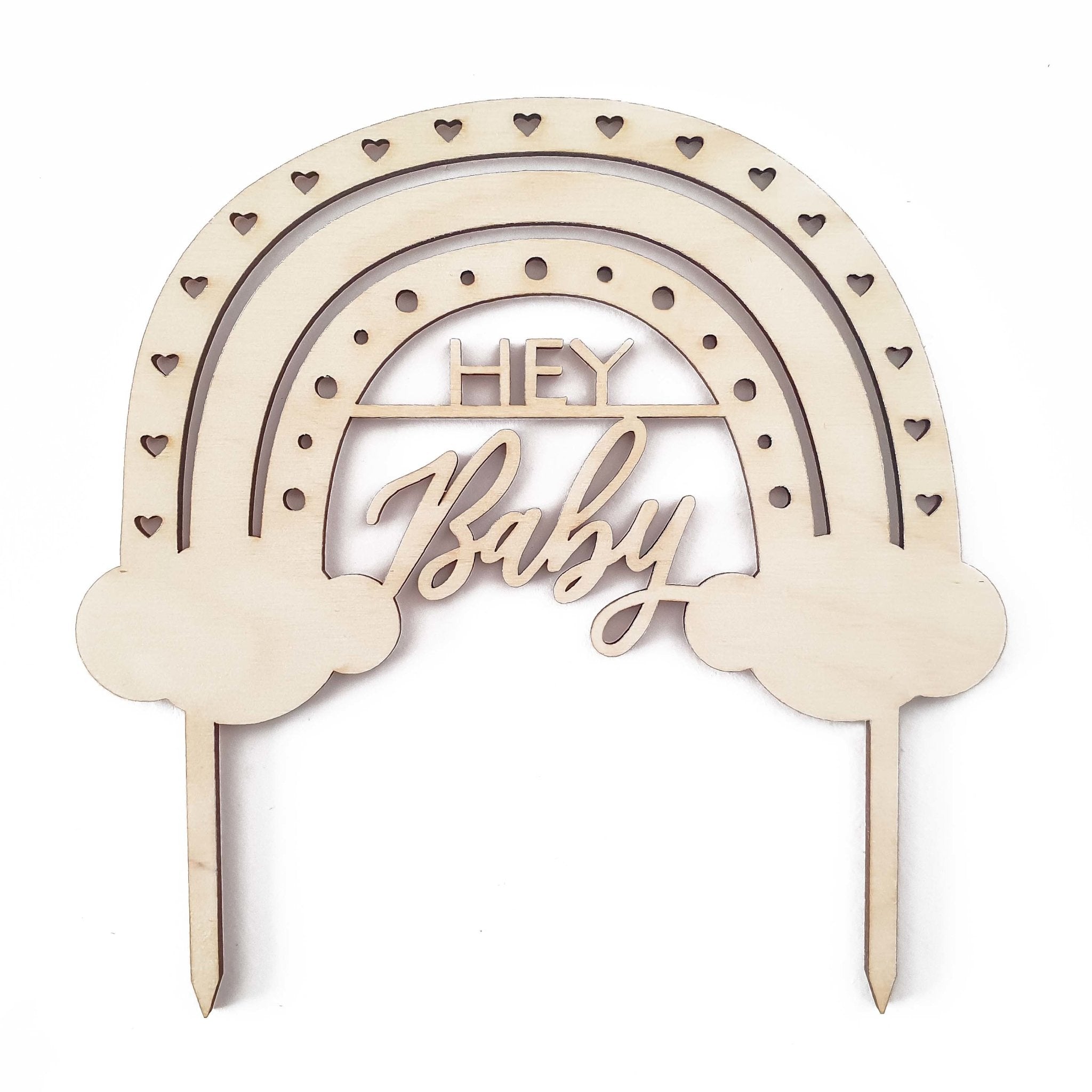 Cake Topper Babyparty Hey Baby - Suzu Papers