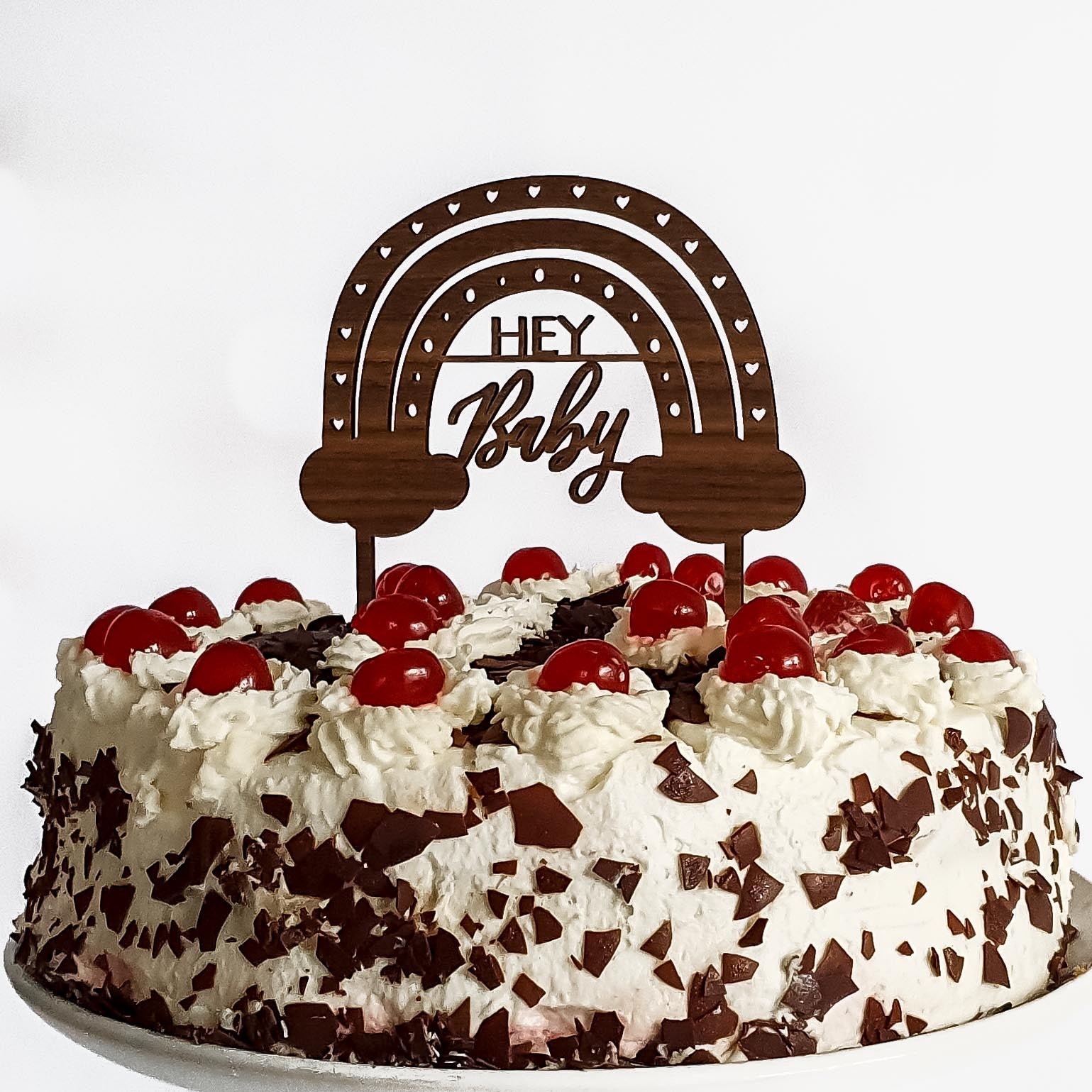 Cake Topper Hey Baby - Baby Party Deko Torte - Suzu Papers