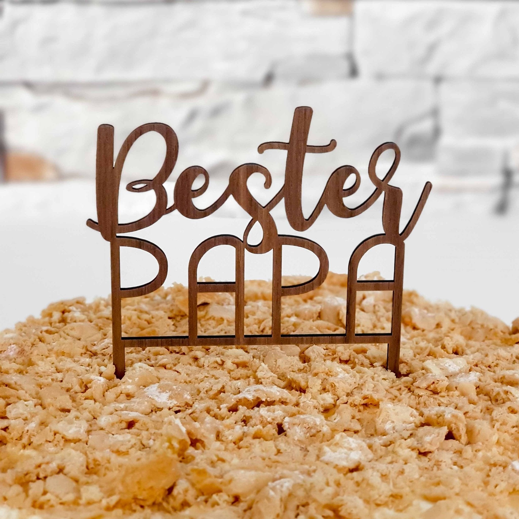 Cake Topper Bester Papa Geschenk zum Geburtstag &amp; Vatertag - Suzu Papers