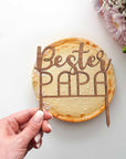 Cake Topper Bester Papa Geschenk zum Geburtstag & Vatertag - Suzu Papers