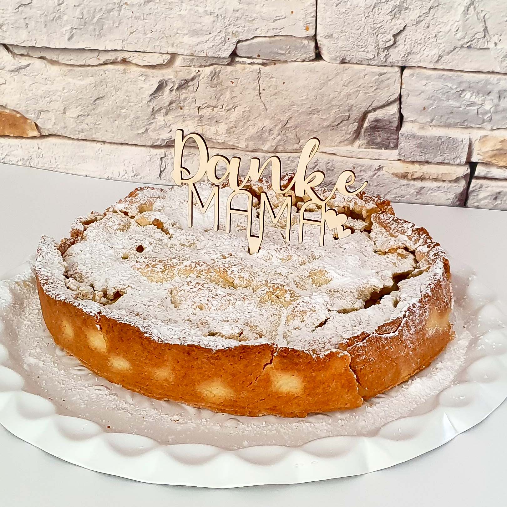 Tortenaufsatz 'Happy Mother's Day' – Glitzernd, Ca. 22 Cm Hoch, Mit Stab – Für Muttertags-Kuchen & Deko