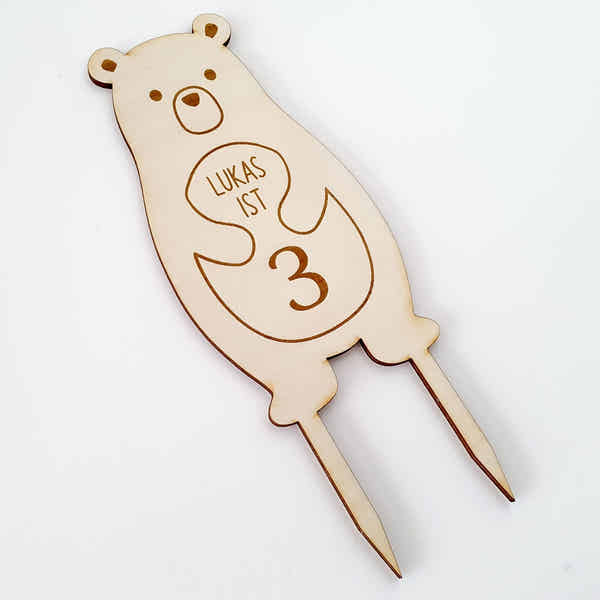 24 Bär Cupcake Topper – 4 Verschiedene Motive, Je 6 Stück – Ideale Deko Für Babyparty, Kindergeburtstag &