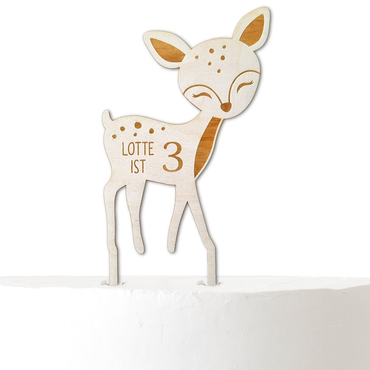 JeVenis Rentier Hirsch Torten-Deko – Braun, Mit Geweih, Ohren, Hut & DIY-Gesicht Für Weihnachts- Oder Baby-Shower-Kuchen
