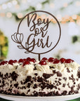 Cake Topper Gender Reveal Boy or Girl - Suzu Papers