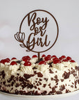 Cake Topper Gender Reveal Boy or Girl - Suzu Papers