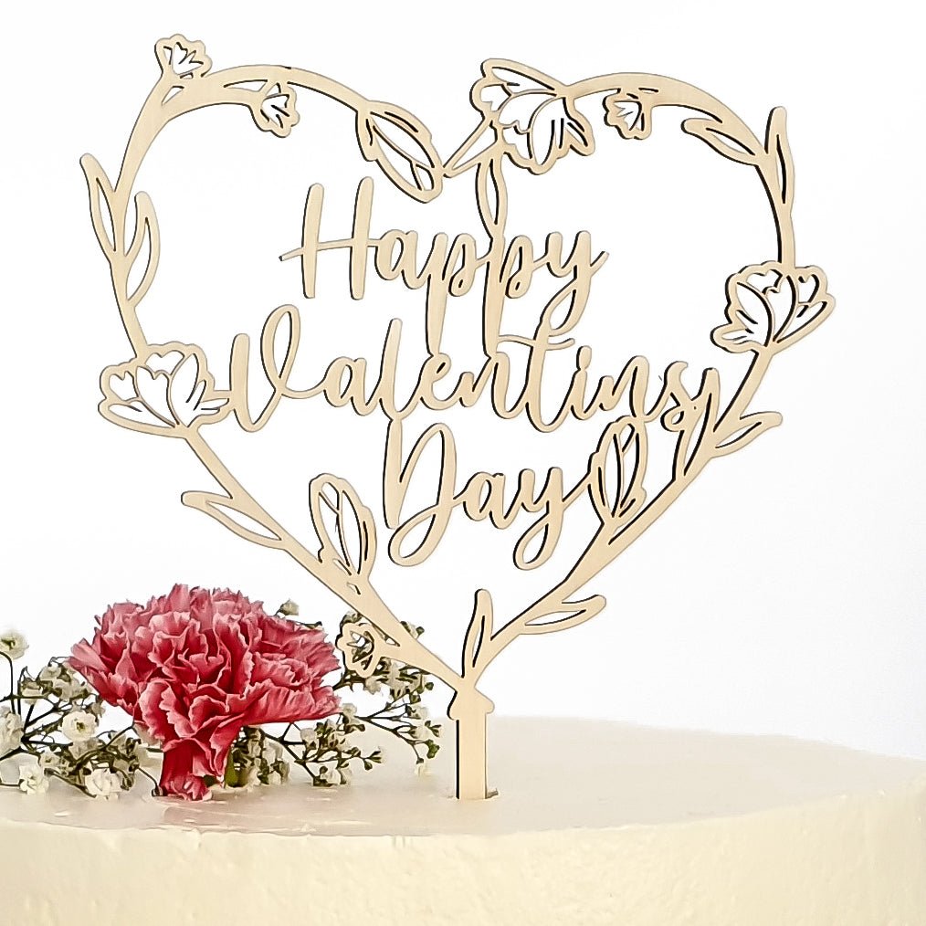 Cake Topper Happy Valentine&#39;s Day - Suzu Papers