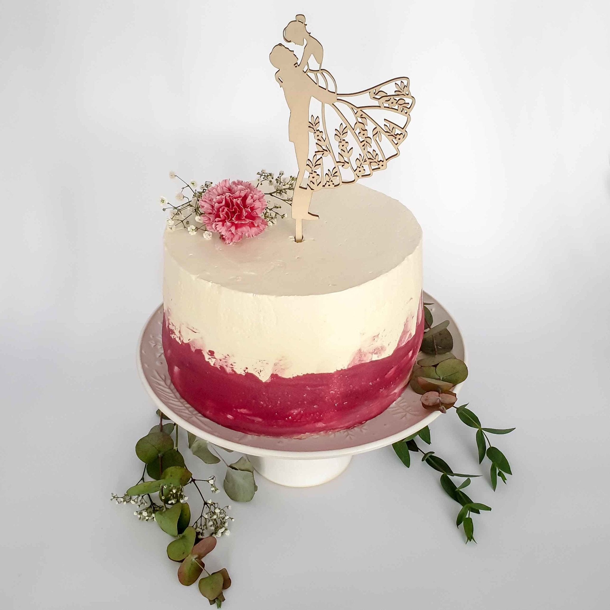 Cake Topper Brautpaar - Tortenfigur Brautpaar für Hochzeitstorte - Suzu Papers