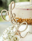Cake Topper Initialen - Tortendeko Hochzeit