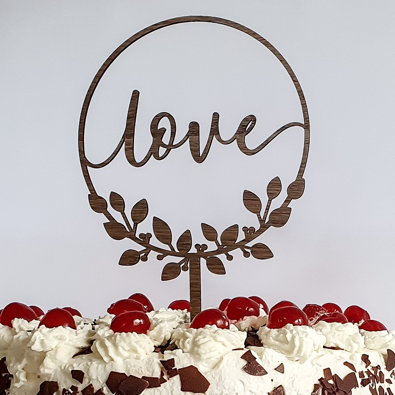 Cake Topper Love Blätterkranz - Suzu Papers