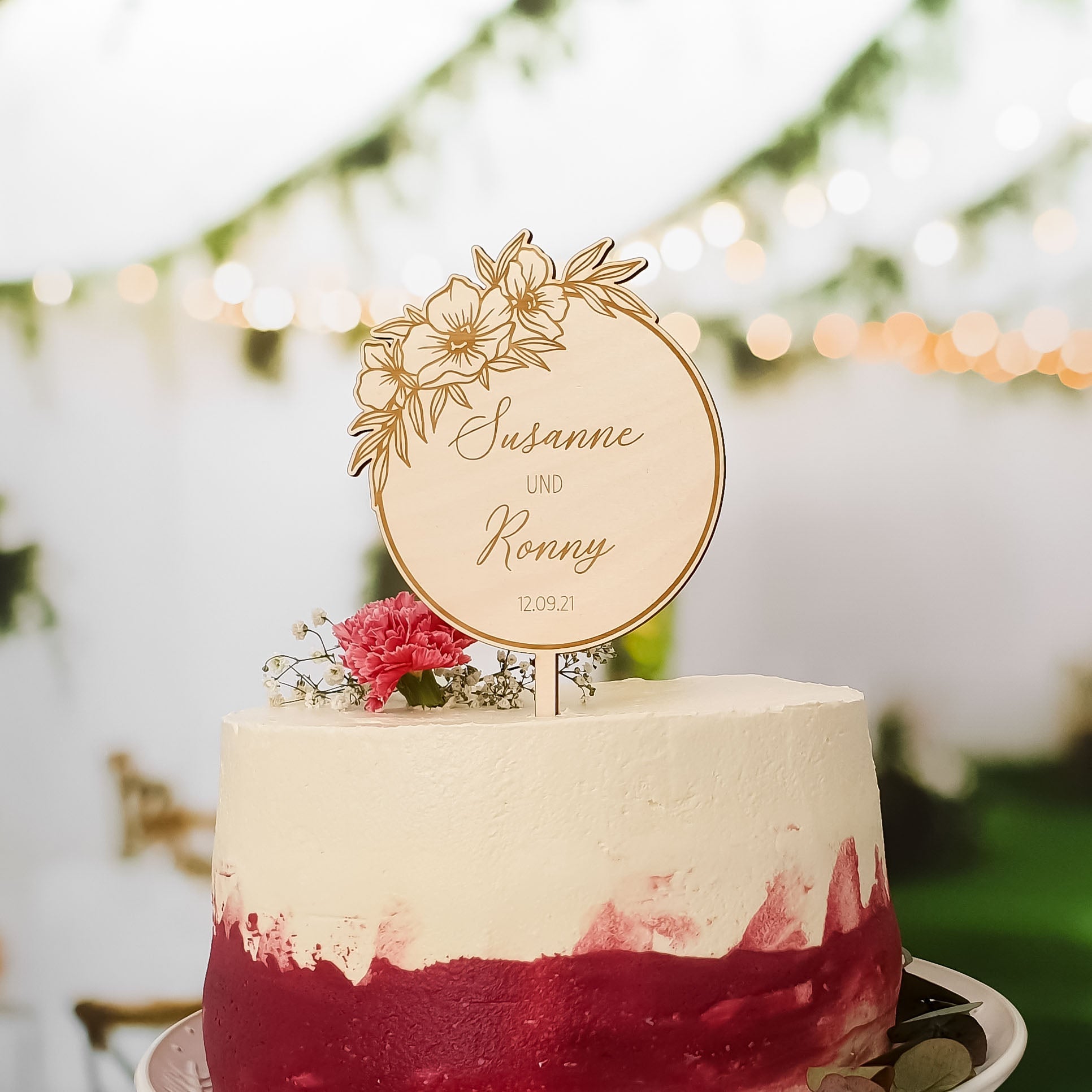 Cake Topper Hochzeit Namen - Suzu Papers